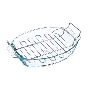 Pyrex Izgaralı Oval Fırın Kabı 4 L