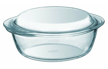 Pyrex Yuvarlak Cam Kapaklı Fırın Kabı 3 L