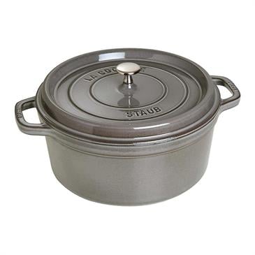 Staub Döküm Tencere Yuvarlak 24 Cm Grafit Gri
