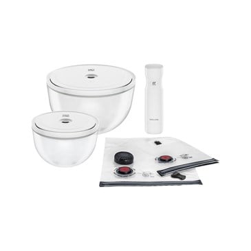 Zwilling Fresh & Save Bowls 9 Parça Cam Vakumlu Saklama Kabı Başlangıç Seti  M/L Boy
