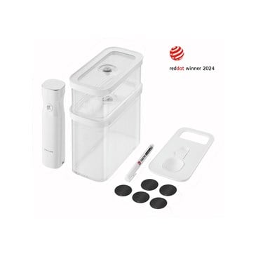 Zwilling Fresh & Save Cube 5 Parça Vakum Saklama Kabı Başlangıç Seti Şeffaf Beyaz
