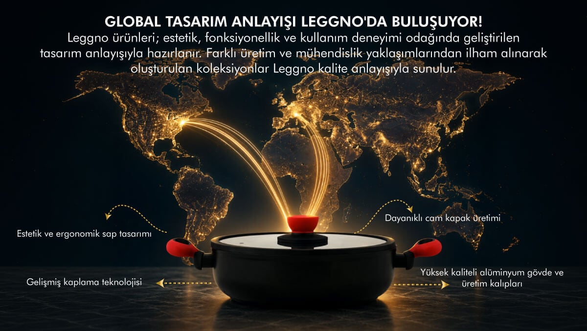 Leggno Colorgy pişirme gereçleri koleksiyon sergilemesi