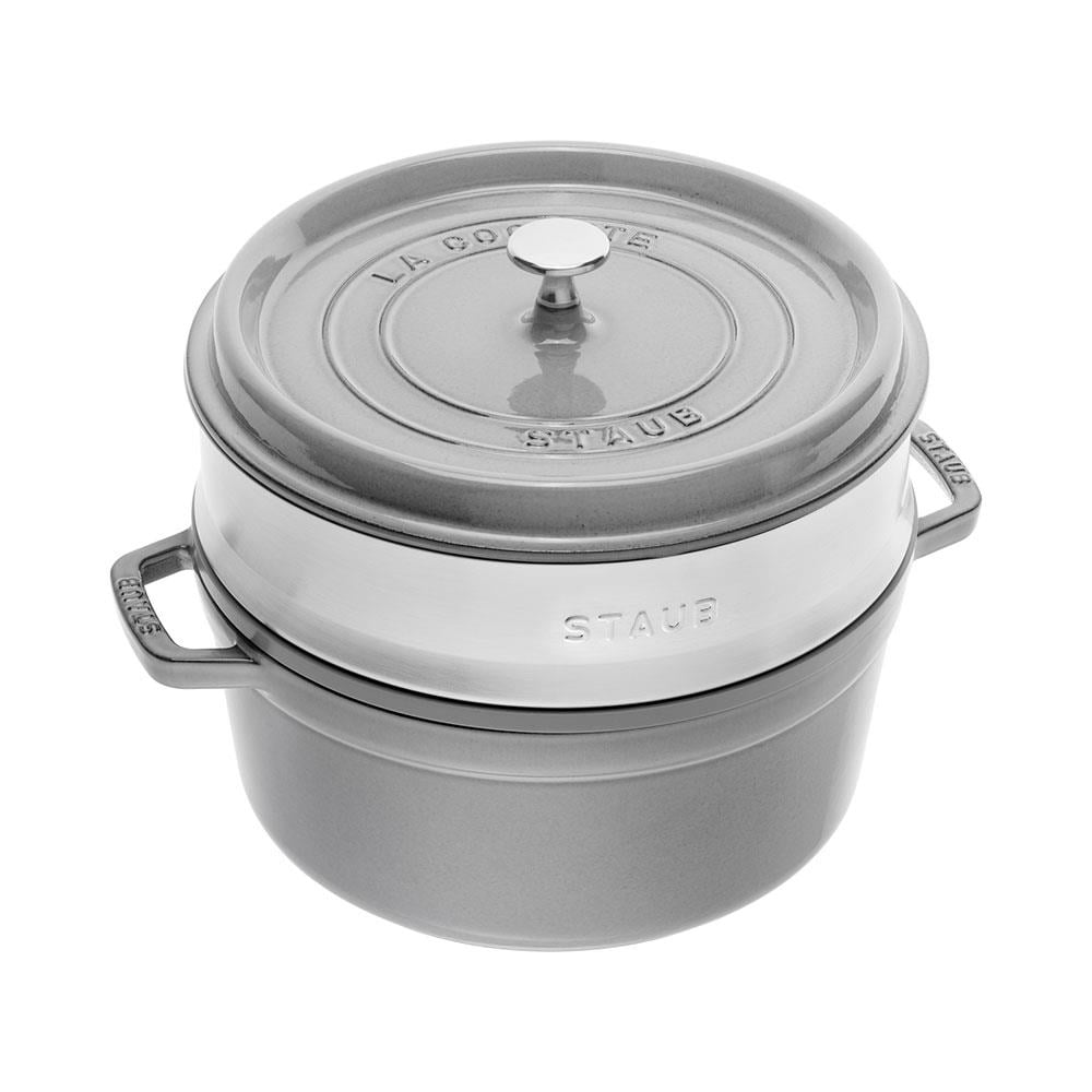 Staub Buharda Pişirmeli Döküm Tencere 26 cm Gri