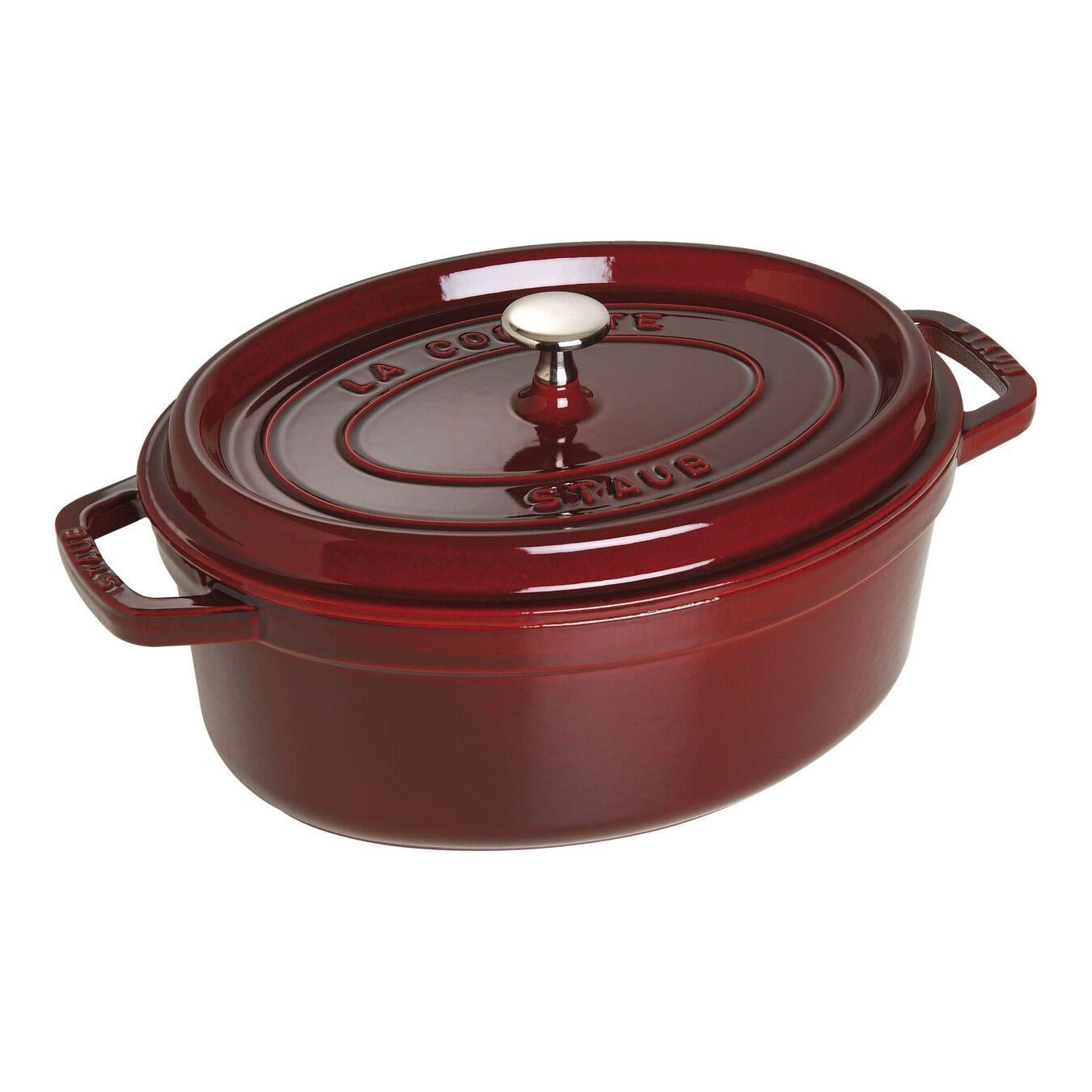 STAUB18cm レッド Staub La Cocotte Döküm Tencere Oval 4.2 L Bordo