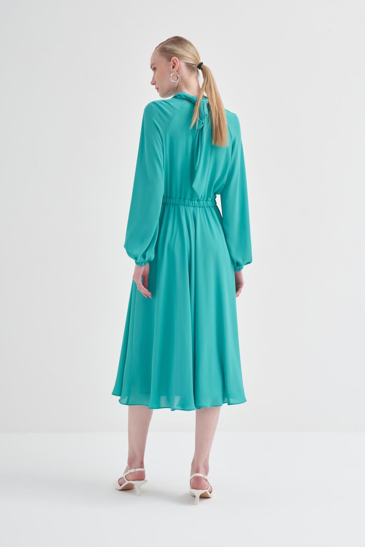 7400066 Dark Blue Tiered Dress