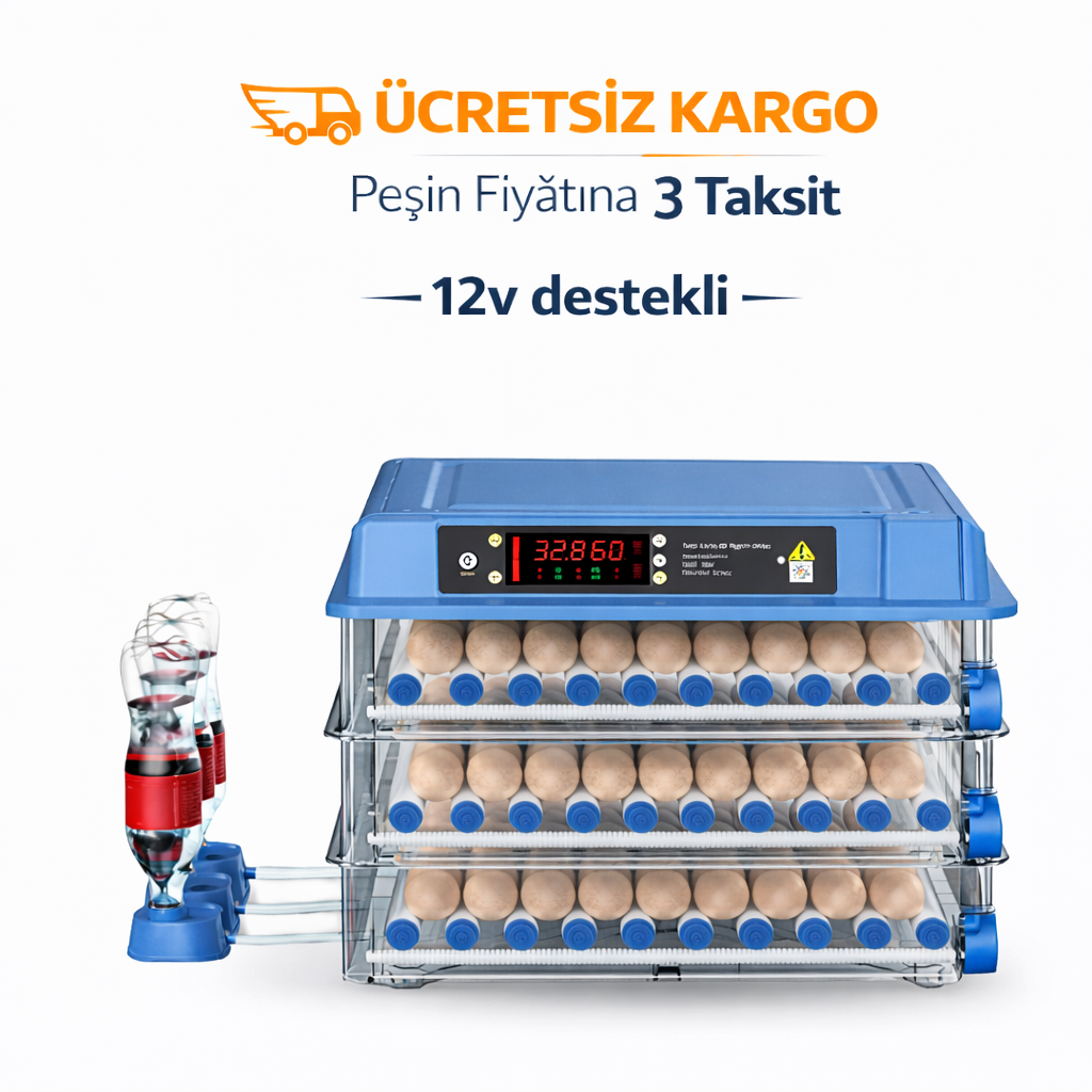Beren 264 Yumurtalık 12V Destekli Tam Otomatik Kuluçka Makinesi – Çiftlik Tipi