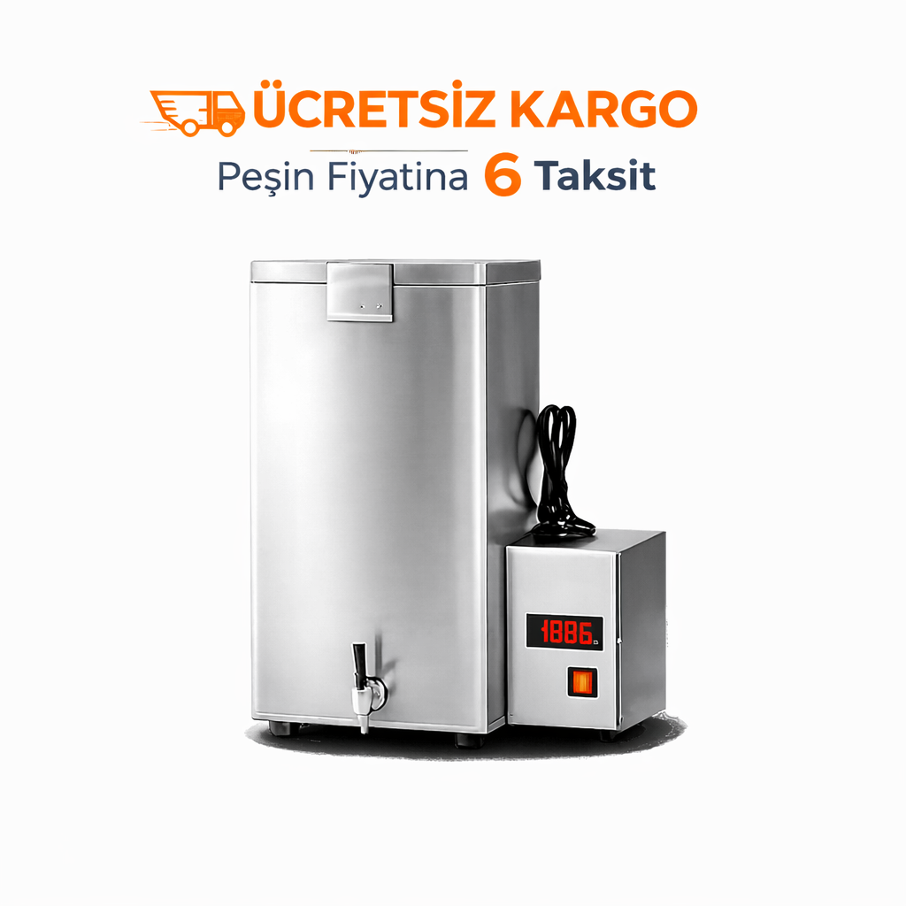Beren 70 L Paslanmaz Tüy Islatma Kazanı | Dijital Termostatlı Kanatlı Islatma Tankı (220V 2000W)