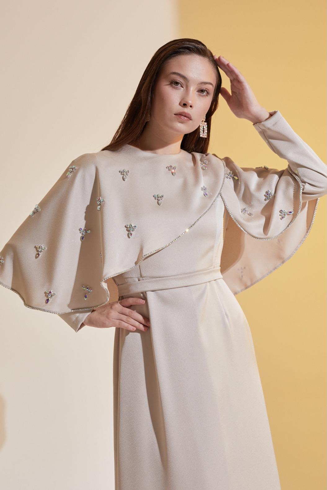 Alyse Exclusive Elbise Bej