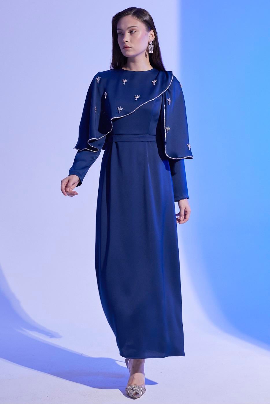 Alyse Exclusive Elbise Lacivert