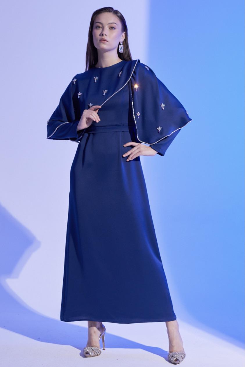Alyse Exclusive Elbise Lacivert