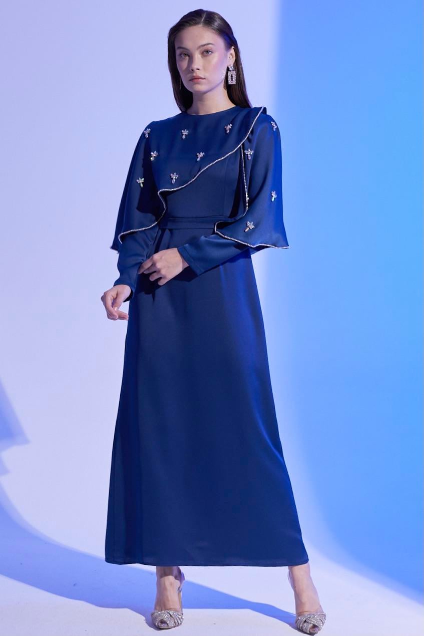Alyse Exclusive Elbise Lacivert