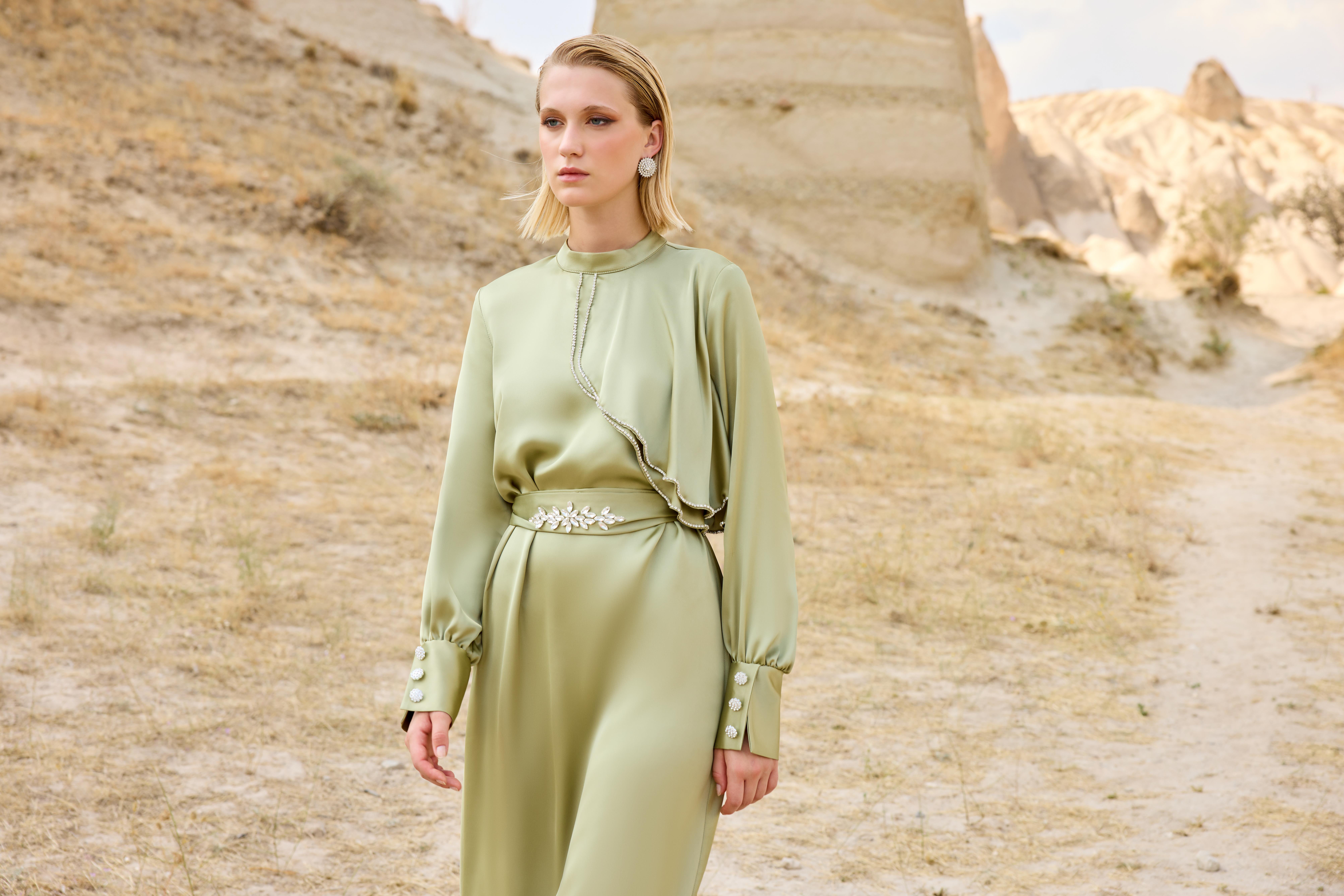 Déborah Elbise Özel Yeşil