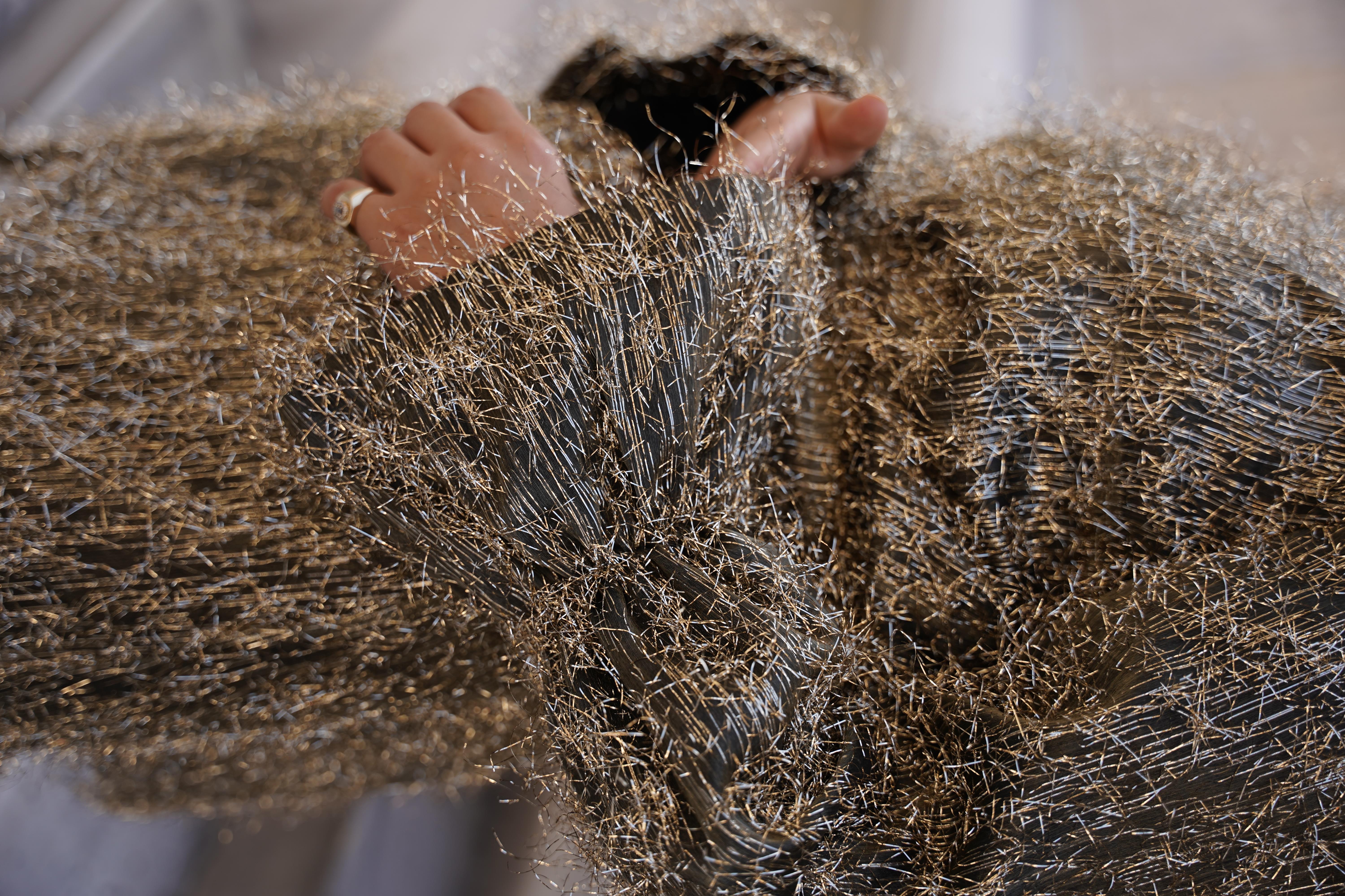 Sim İp Dokulu Limited Edition Tunik Gold