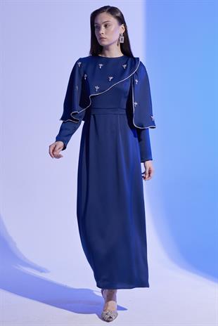 Alyse Exclusive Elbise Lacivert