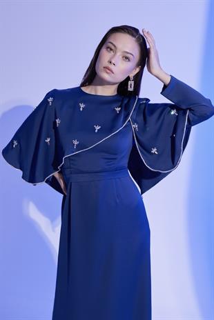Alyse Exclusive Elbise Lacivert