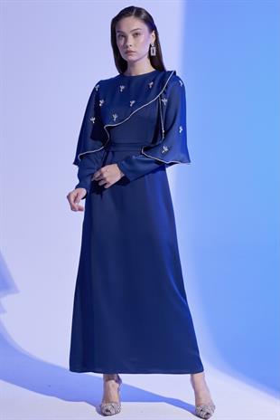Alyse Exclusive Elbise Lacivert
