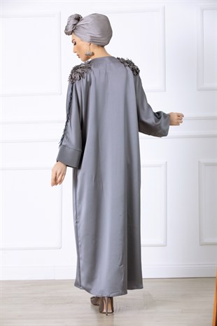 Apolet Detay Abaya Antrasit
