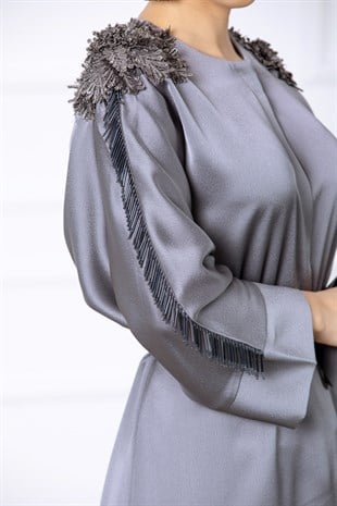 Apolet Detay Abaya Antrasit
