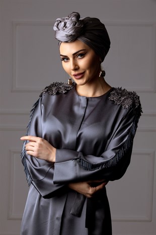 Apolet Detay Abaya Antrasit