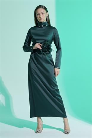 Camila Elbise Haki Yeşili