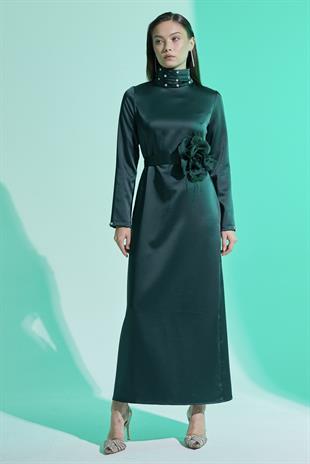 Camila Elbise Haki Yeşili