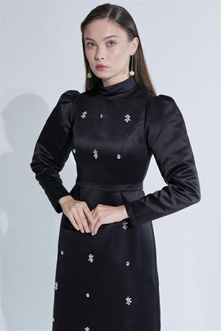 Candela Exclusive Elbise Siyah