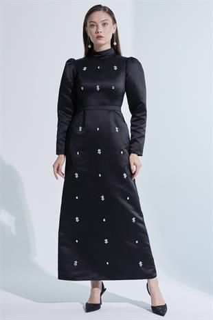 Candela Exclusive Elbise Siyah