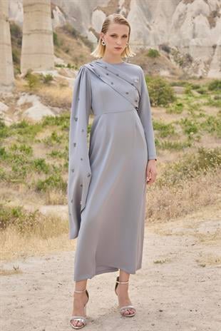 Delmer Exclusive Elbise Antrasit