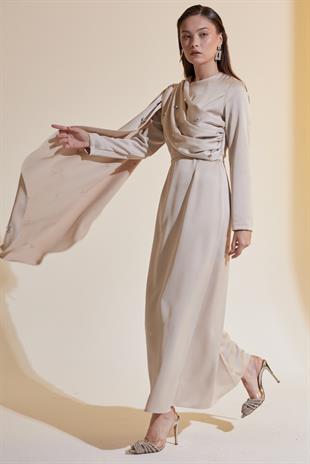 Delmer Exclusive Elbise Bej