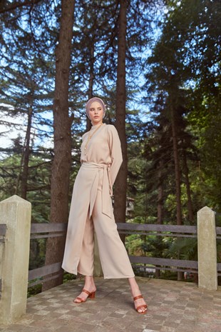 Etek - Pantolon Takım Camel