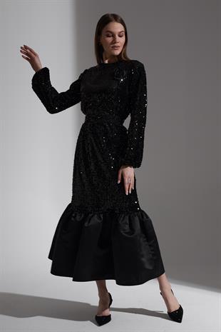 Coraline Design Elbise Siyah