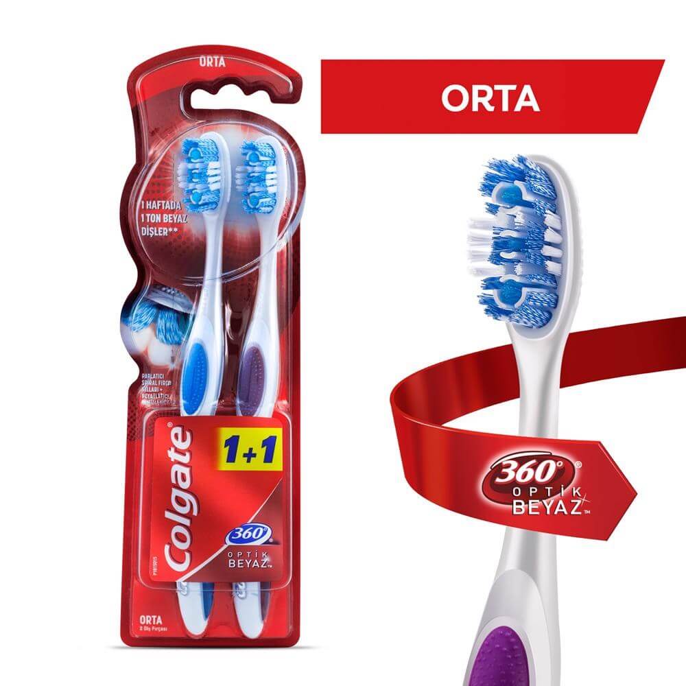 Colgate Optik Beyaz 360 Diş Fırçası 2li , Alışverişin Adresi'nde | Shopiglo