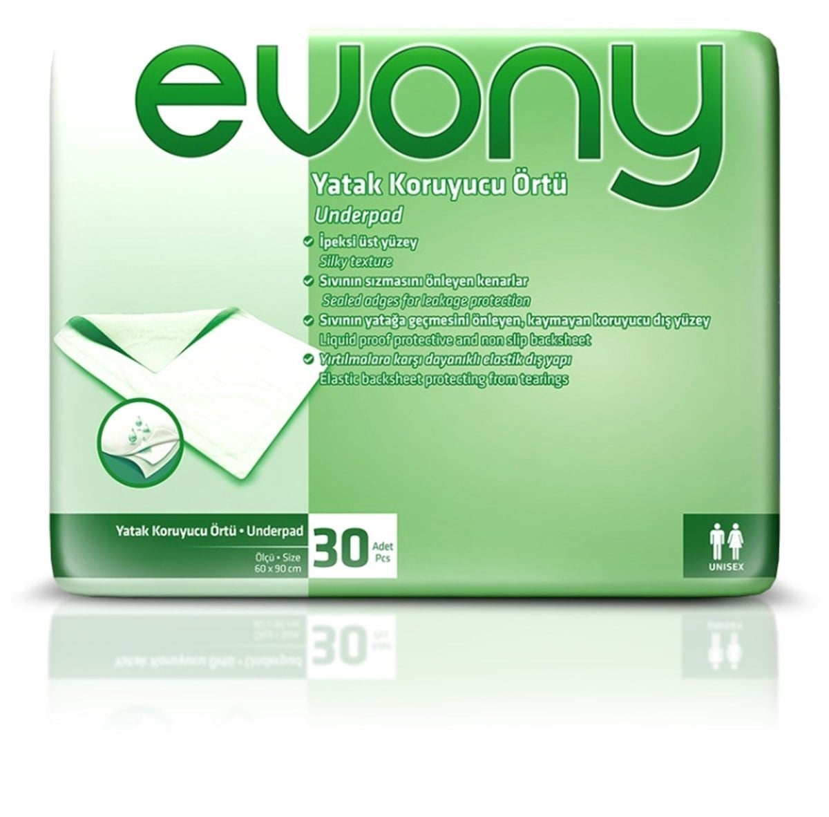 EVONY YATAK ÖRTÜSÜ 60X90 30'LU