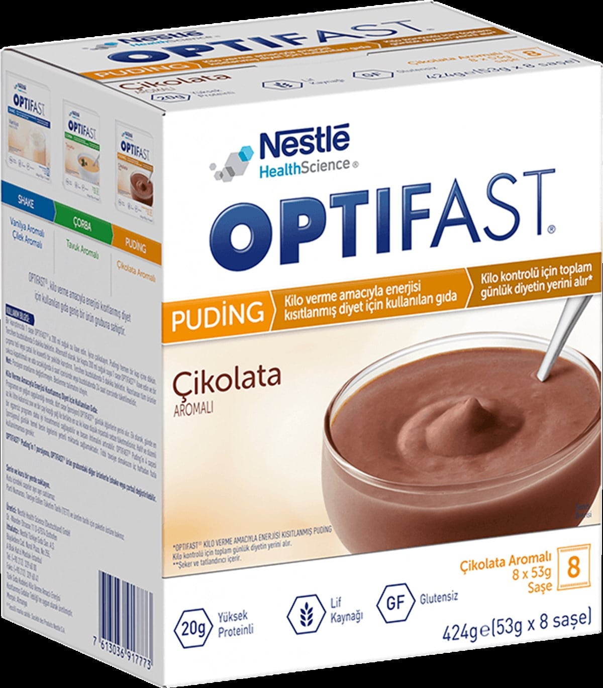 Nestle Optifast Çikolata Aromalı Puding 8 Saşe Kilo Kontrolü