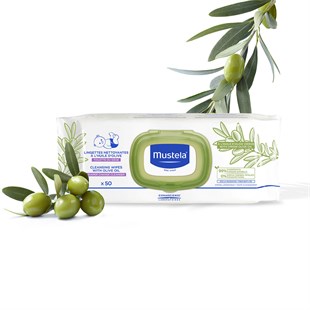 MUSTELA ALT TEMİZLEME MENDİLİ ZEYTİNYAĞLI 50 Lİ