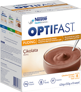 Nestle Optifast Çikolata Aromalı Puding 8 Saşe Kilo Kontrolü