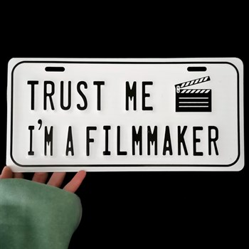 Metal Poster I'm A Filmmaker Kabartmalı