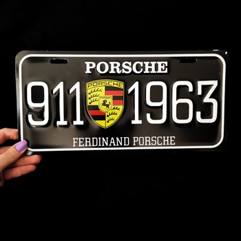Metal Poster Porsche 911 Kabartmalı