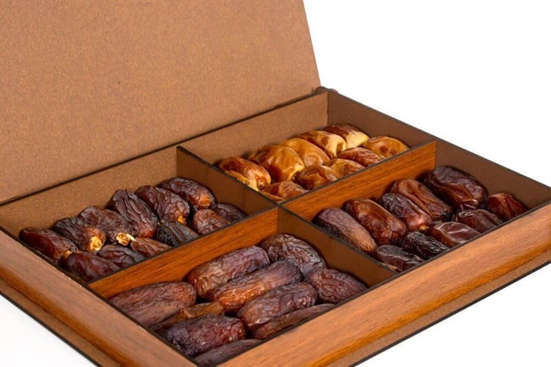 Ahşap Kutuda Karışık Lüks Hurma 700 g