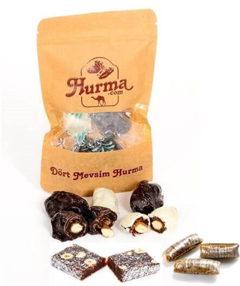 Çikolatalı Bademli Hurma + Fındıklı Hurma Cezeryesi + Hurma Şekeri