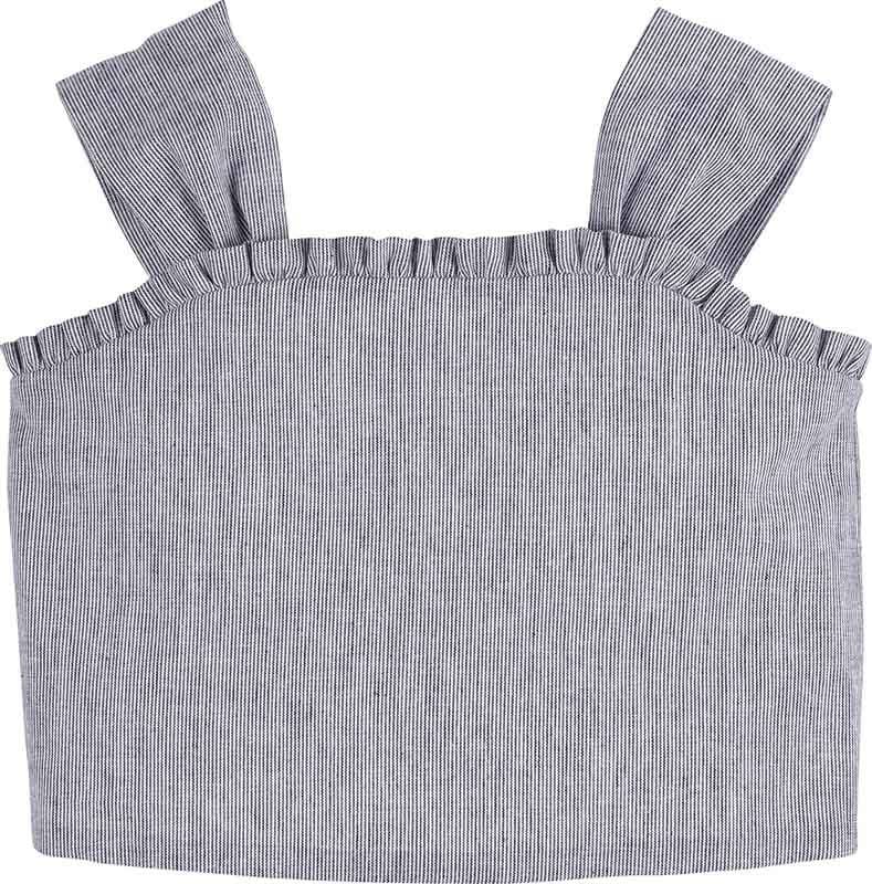 Çizgili Crop Bluz 40053