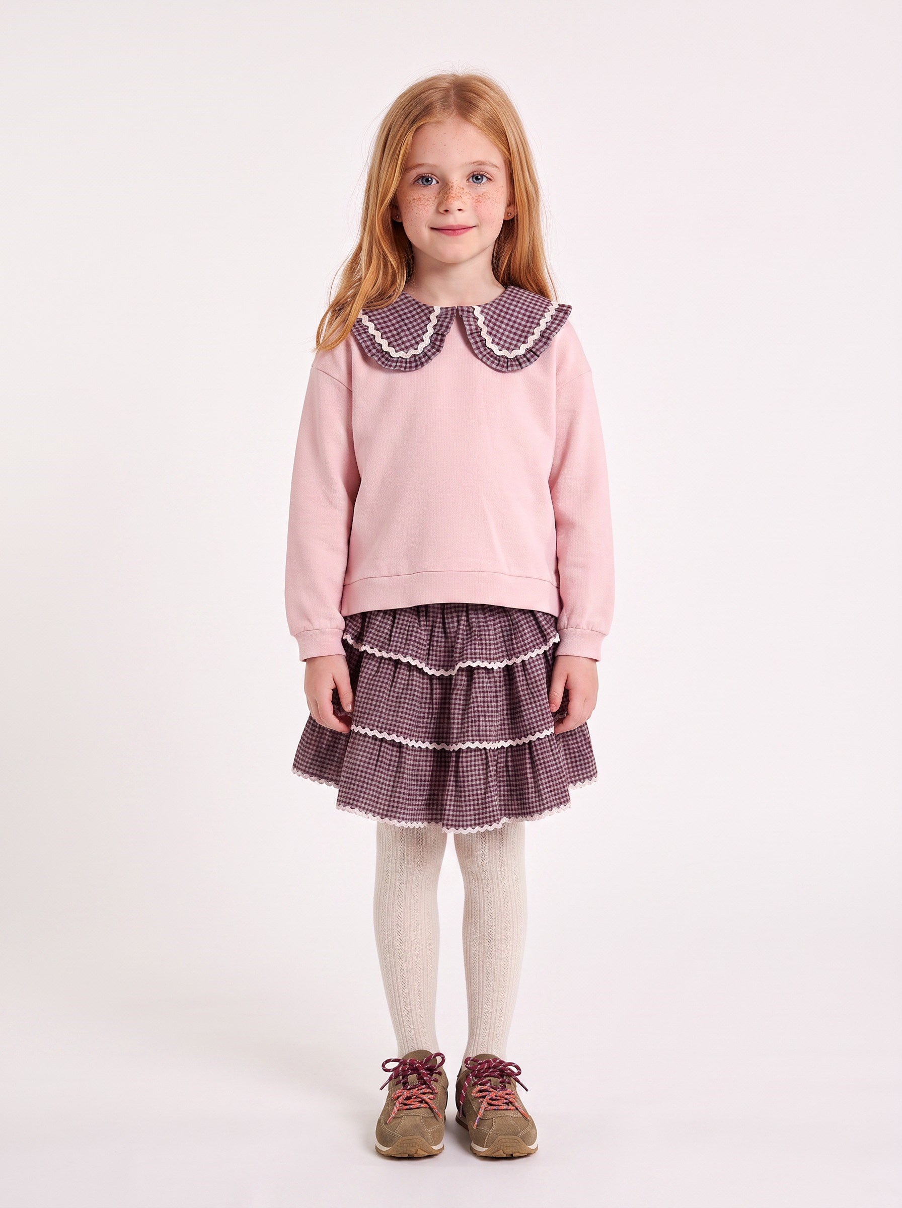 Ekose Yakalı Sweatshirt 19751