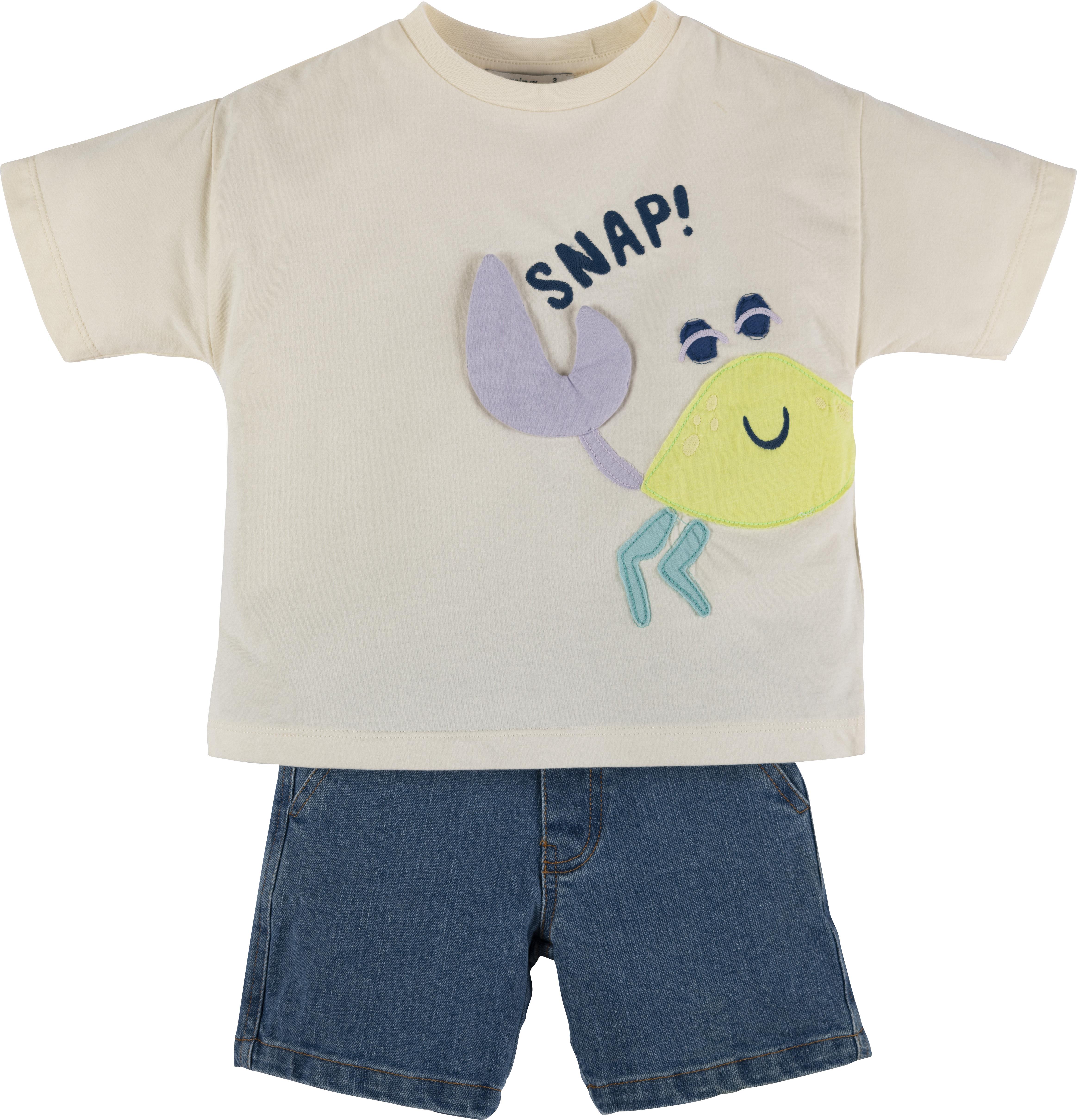 Nakışlı Şort Takım 40035