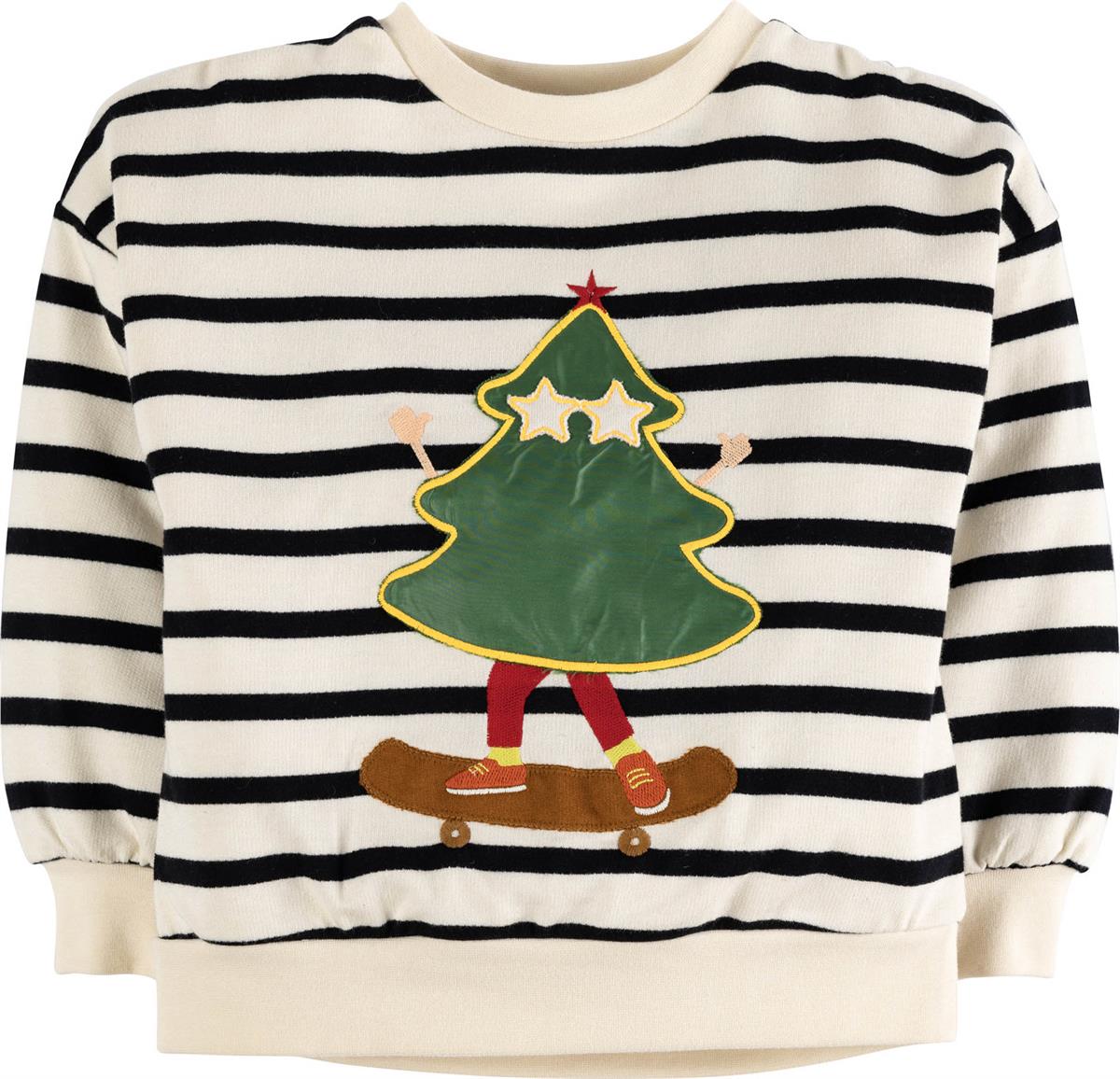 Çam Ağacı Nakışlı Sweatshirt 17116