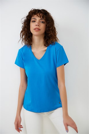 Saks V Yaka Basic T-shirt YND-2003