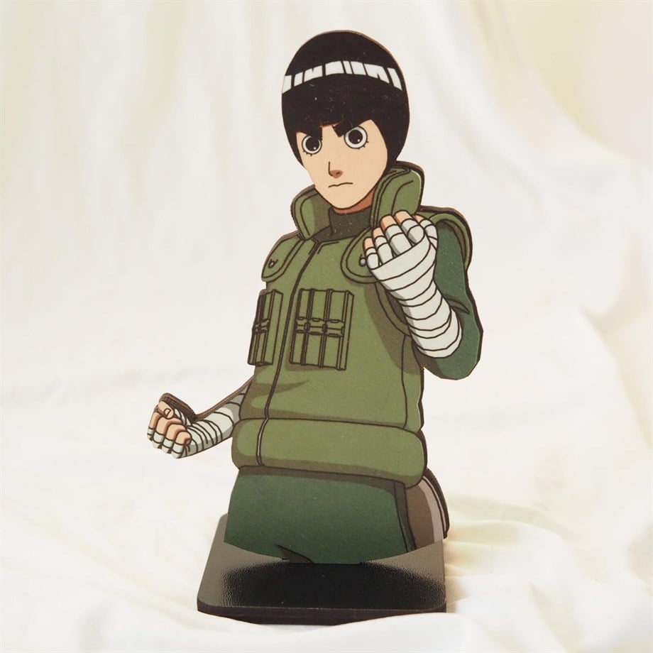Anime Naruto Rock Lee Ahşap figür