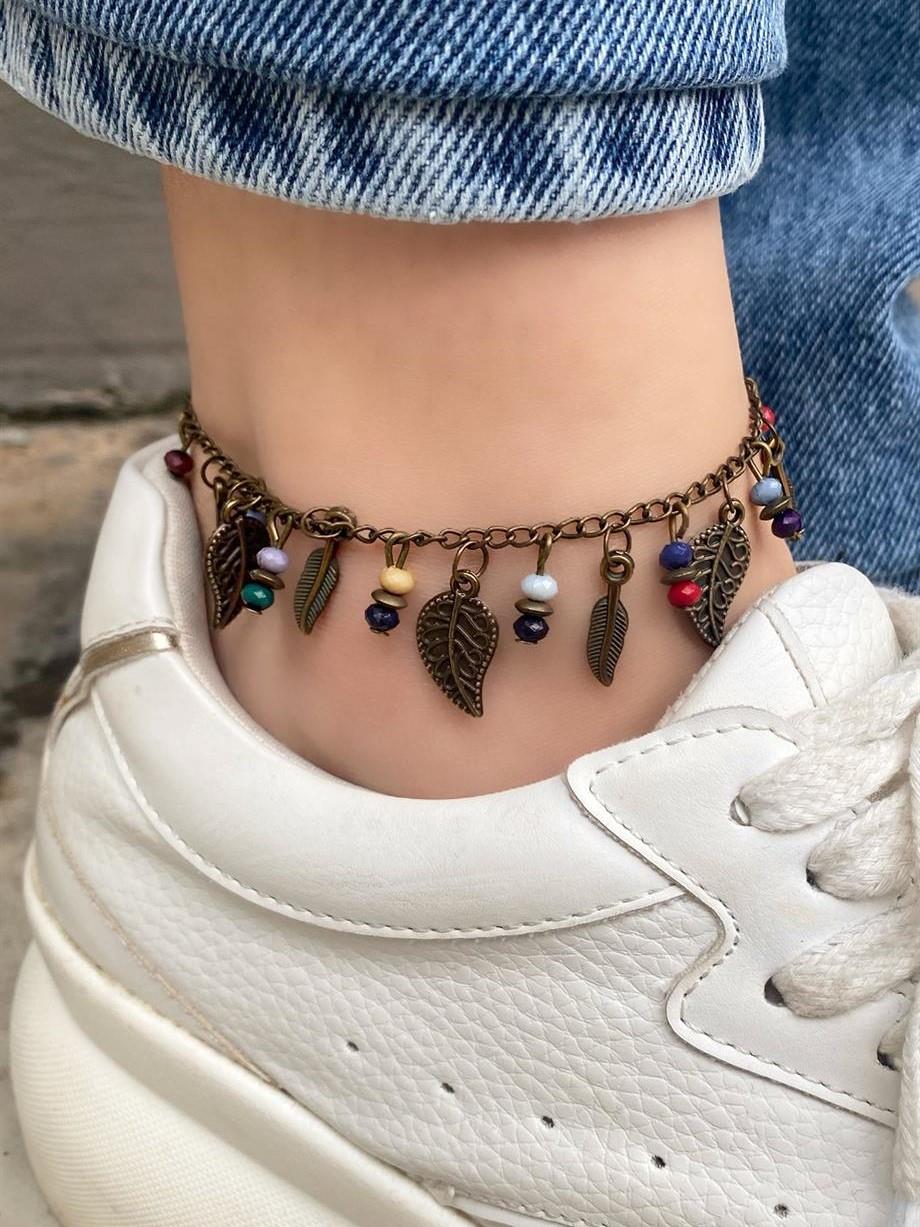 Antik Yaprak Figürlü Halhal