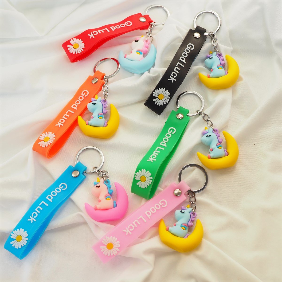 Ay Üstünde Unicorn Anahtarlık Renkleri
