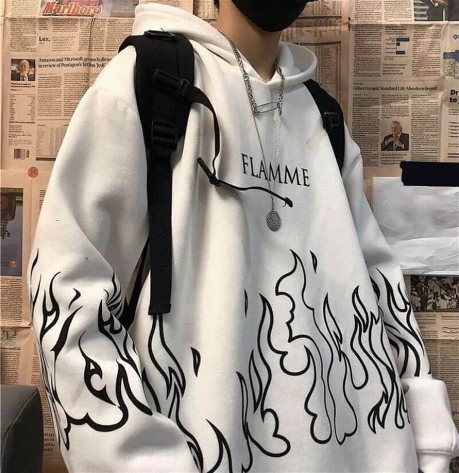 Beyaz Flamme Unisex Sweatshirt