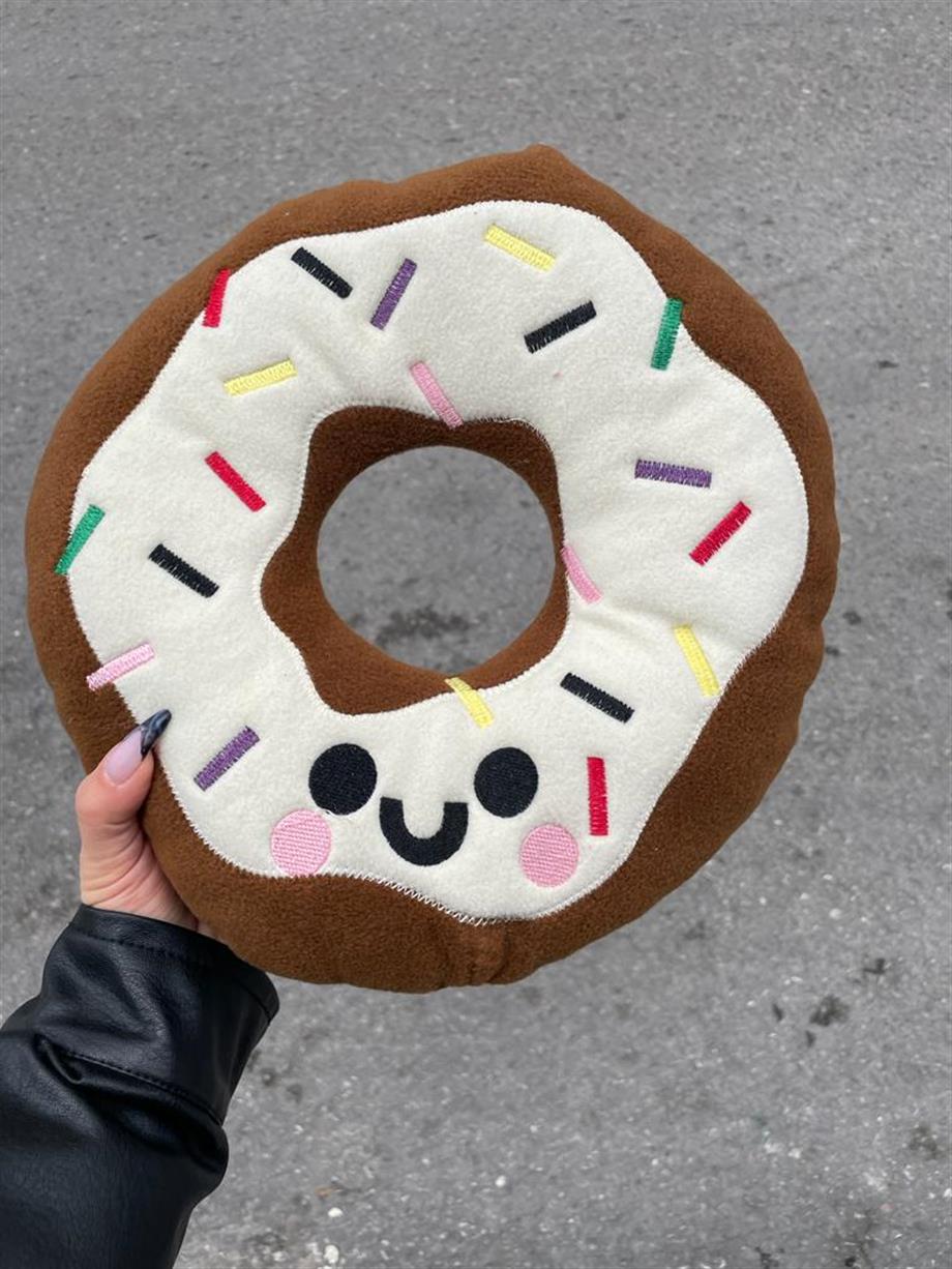 Çikolatalı Donut Peluş Yastık